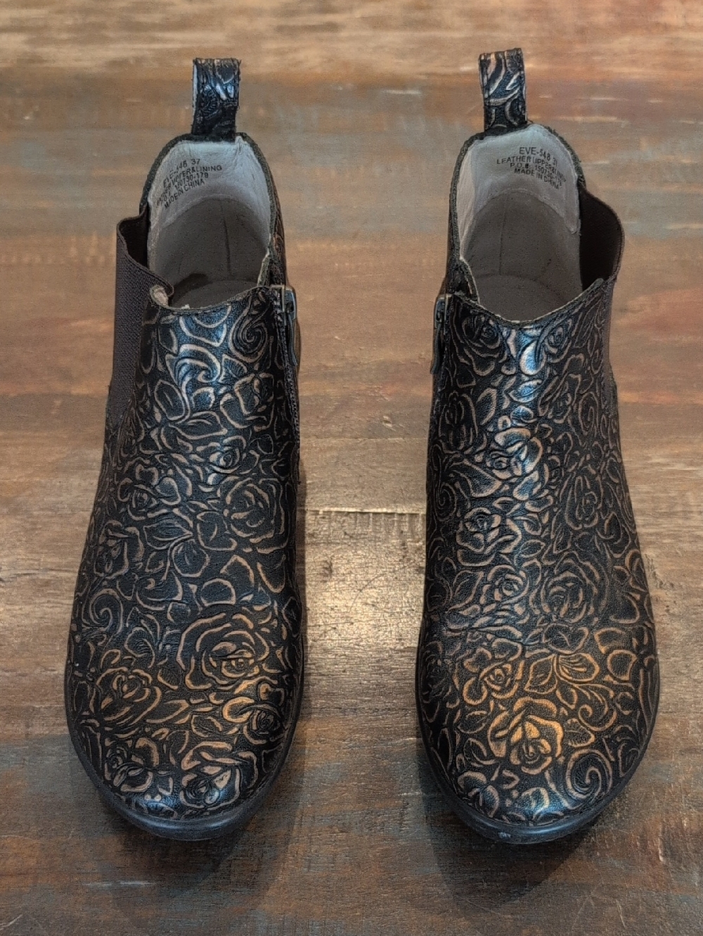 Alegria Eve Bronze Bouquet Chelsea Ankle Boot - Women's 37 (7-7.5) - Picture 2 of 9
